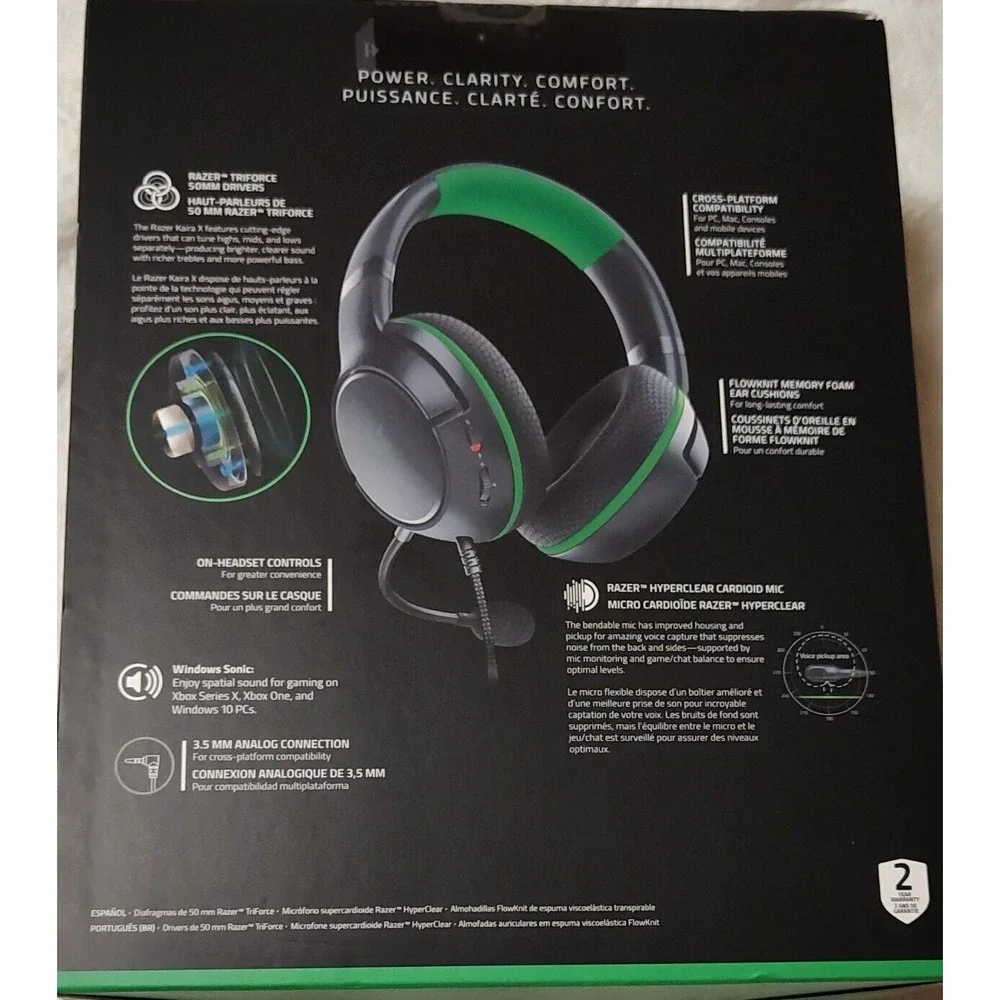 Razer Kaira X for Xbox and PC- Wired Gaming Headset for Xbox Series X|S One, PC